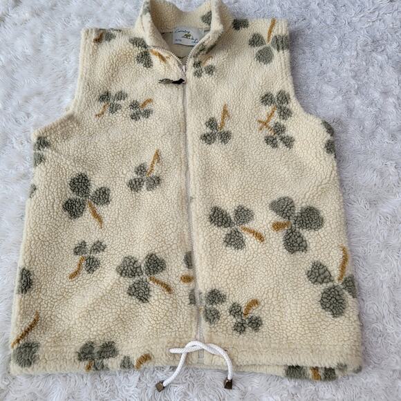 Vintage Country Lane Sherpa Vest Clover Small - Picture 2 of 10